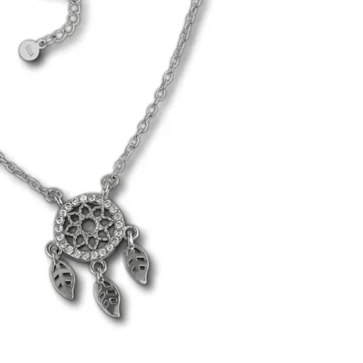 SilberDream Kette Traumfänger Zirkonia weiß 925 Silber 44-47cm Halskette GSK407W