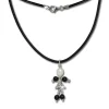SilberDream Kette und Anhänger Dancer weiß/schwarz 925 Silber SDK100