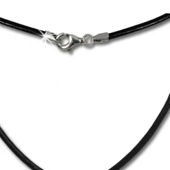 SilberDream Kette und Anhänger Dancer weiß/schwarz 925 Silber SDK100