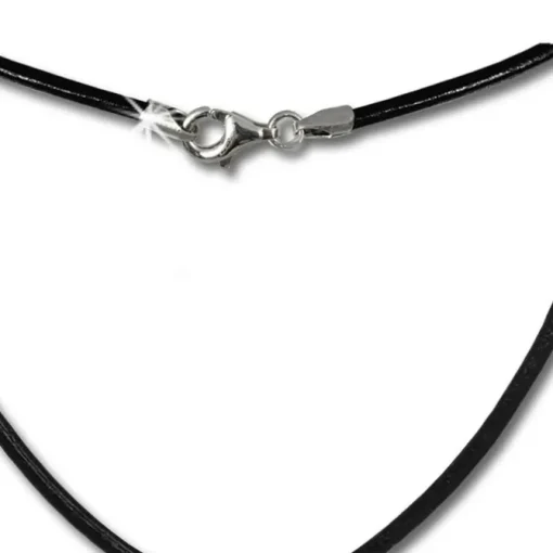 SilberDream Kette und Anhänger Dancer weiß/schwarz 925 Silber SDK100