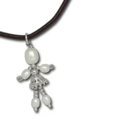 SilberDream Kette und Anhänger Dancer Perle weiß 925 Silber SDK102