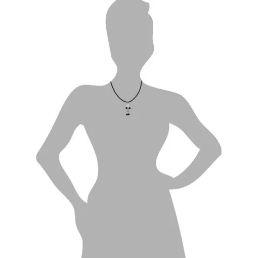 SilberDream Kette und Anhänger Dancer weiß/schwarz 925 Silber SDK100