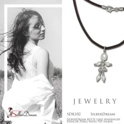 SilberDream Kette und Anhänger Dancer Perle weiß 925 Silber SDK102