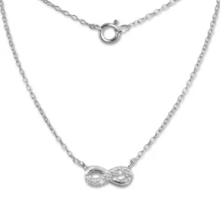 SilberDream Kette Unendlich 925er Sterling Silber 45cm Halskette SDK8010J