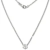 SilberDream Kette Zirkonia Stein weiß 925er Silber 46cm Halskette GSK20046W