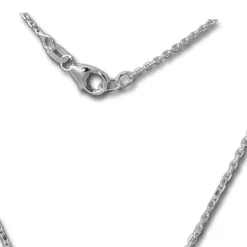 SilberDream Kette Zirkonia Stein weiß 925er Silber 46cm Halskette GSK20046W