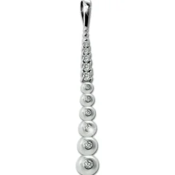 SilberDream Ketten Anhänger -Balls- Zirkonia weiß 925 Silber Damen SDH4393W