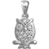 SilberDream Ketten Anhänger 925 Silber Eule mit weißen Zirkonia SDH8001W