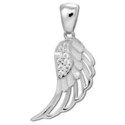SilberDream Ketten Anhänger -Flügel- Zirkonia weiß 925 Silber SDH4386W