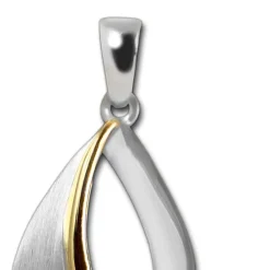 SilberDream Ketten Anhänger -Blatt- bicolor 925er Sterling Silber SDH4378T