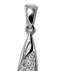 SilberDream Ketten Anhänger -Ship- Zirkonia weiß 925 Silber SDH4377W