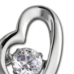 SilberDream Ketten Anhänger Silber Herz beweglicher Zirkonia DSH102W