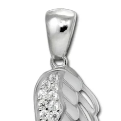 SilberDream Ketten Anhänger -Flügel- Zirkonia weiß 925 Silber SDH4386W