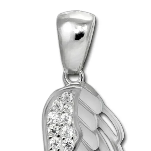SilberDream Ketten Anhänger -Flügel- Zirkonia weiß 925 Silber SDH4386W