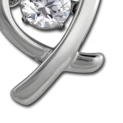 SilberDream Ketten Anhänger Silber Herz beweglicher Zirkonia DSH102W