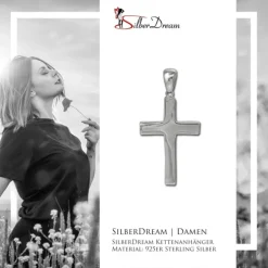 SilberDream Ketten Anhänger -Kreuz- 925 Silber Damen Herren SDH4391J