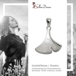 SilberDream Ketten Anhänger -Ginko- 925 Silber Damen SDH4394J