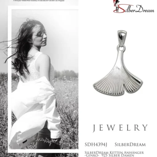 SilberDream Ketten Anhänger -Ginko- 925 Silber Damen SDH4394J