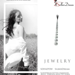 SilberDream Ketten Anhänger -Balls- Zirkonia weiß 925 Silber Damen SDH4393W