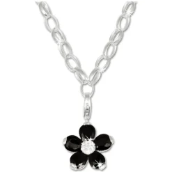 SilberDream Ketten Set Blume 925 Silber Kette + Charm Anhänger FCA304