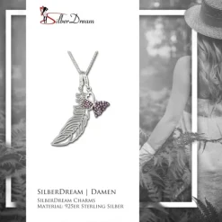 SilberDream Ketten Set Schmetterling + Charm Anhänger 925er FCA313