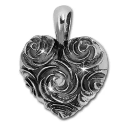 SilberDream Kettenanhänger Rosenherz 925 Silber Damen Anhänger SDH453S