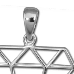 SilberDream Kettenanhänger Diamant Form Anhänger für Damen 925er Silber SDH8200J