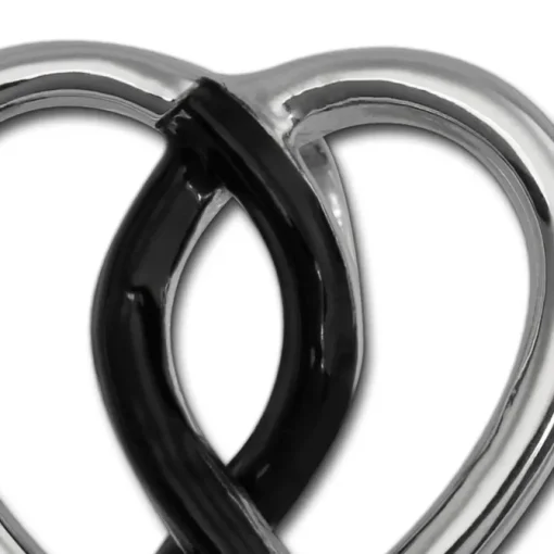 SilberDream Kettenanhänger Herz schwarz 925 Silber Damen Anhänger SDH452S