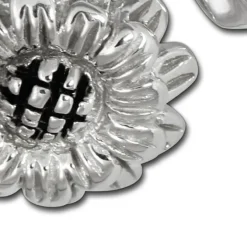 SilberDream Kettenanhänger Sonnenblume 925 Sterling Silber Damen SDH457J