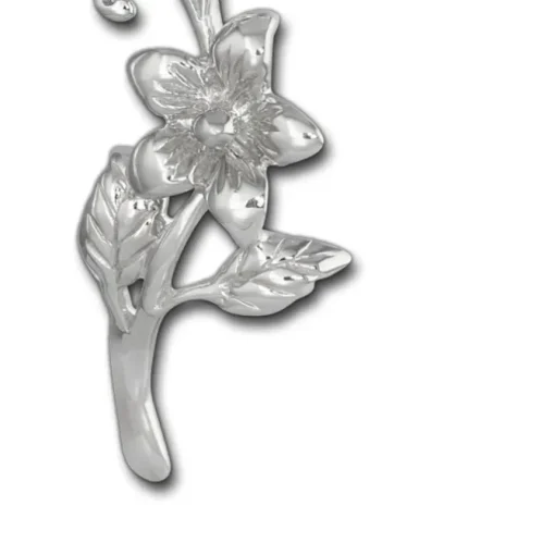 SilberDream Kettenanhänger Blume Jasmin 925 Silber Damen Anhänger SDH460J