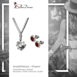 SilberDream Kinder Schmuck Set Marienkäfer Zirkonia 925er Silber FCA090