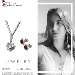 SilberDream Kinder Schmuck Set Marienkäfer Zirkonia 925er Silber FCA090