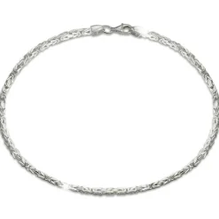 SilberDream Königsarmband 2mm 925 Sterling Silber Armband Unisex 19cm SDAK0029J