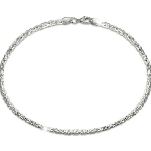 SilberDream Königsarmband 2mm 925 Sterling Silber Armband Unisex 19cm SDAK0029J