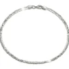 SilberDream Königsarmband 2mm 925 Sterling Silber Armband Unisex 21cm SDAK0021J