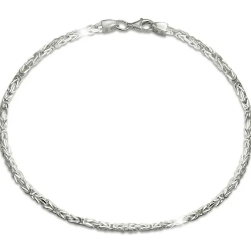 SilberDream Königsarmband 2mm 925 Sterling Silber Armband Unisex 21cm SDAK0021J