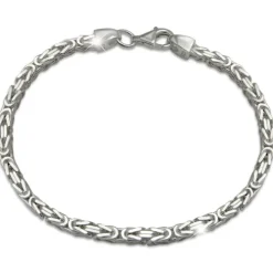 SilberDream Königsarmband 3mm 925 Sterling Silber Armband Unisex 19cm SDAK0039J
