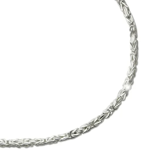 SilberDream Königsarmband 2mm 925 Sterling Silber Armband Unisex 21cm SDAK0021J