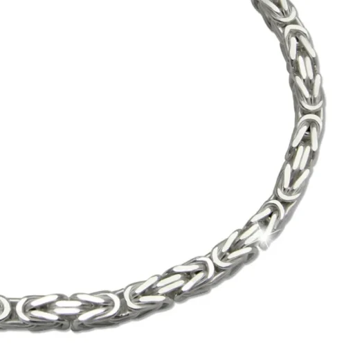 SilberDream Königsarmband 3mm 925 Sterling Silber Armband Unisex 19cm SDAK0039J