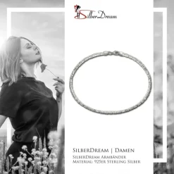SilberDream Königsarmband 2mm 925 Sterling Silber Armband Unisex 19cm SDAK0029J