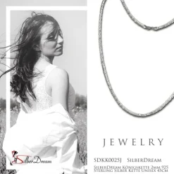 SilberDream Königskette 2mm 925 Sterling Silber Kette Unisex 45cm SDKK0025J