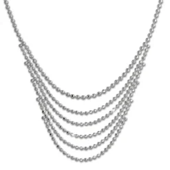 SilberDream Kugelcollier 925er Silber Halskette 42cm - 47cm Kette SDK27042J