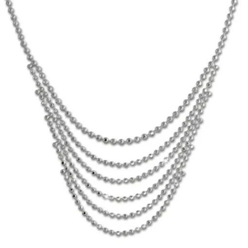 SilberDream Kugelcollier 925er Silber Halskette 42cm - 47cm Kette SDK27042J