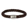 SilberDream Leder Armband braun mit Edelstahl Verschluss LS1813