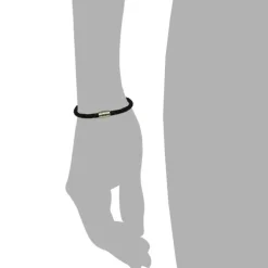 SilberDream Leder Armband schwarz mit Edelstahl Verschluss LS1502