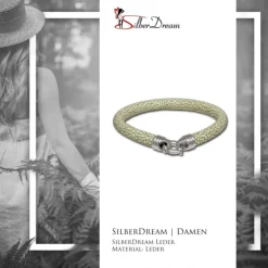 SilberDream Leder Armband Margerita 6mm mit 925er Verschluss LS2662