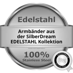 SilberDream Leder Armband braun mit Edelstahl Verschluss LS1813