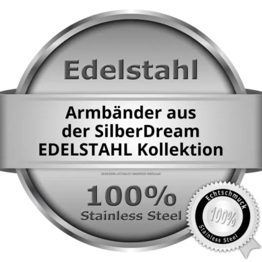 SilberDream Leder Armband braun mit Edelstahl Verschluss LS1813