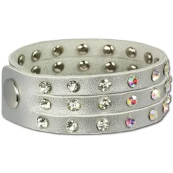 SilberDream Lederarmband silbern CZ Damen Leder Armband LAC222K