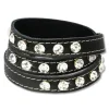 SilberDream Lederarmband schwarz Zirkonia Damen Leder Armband LAP228S